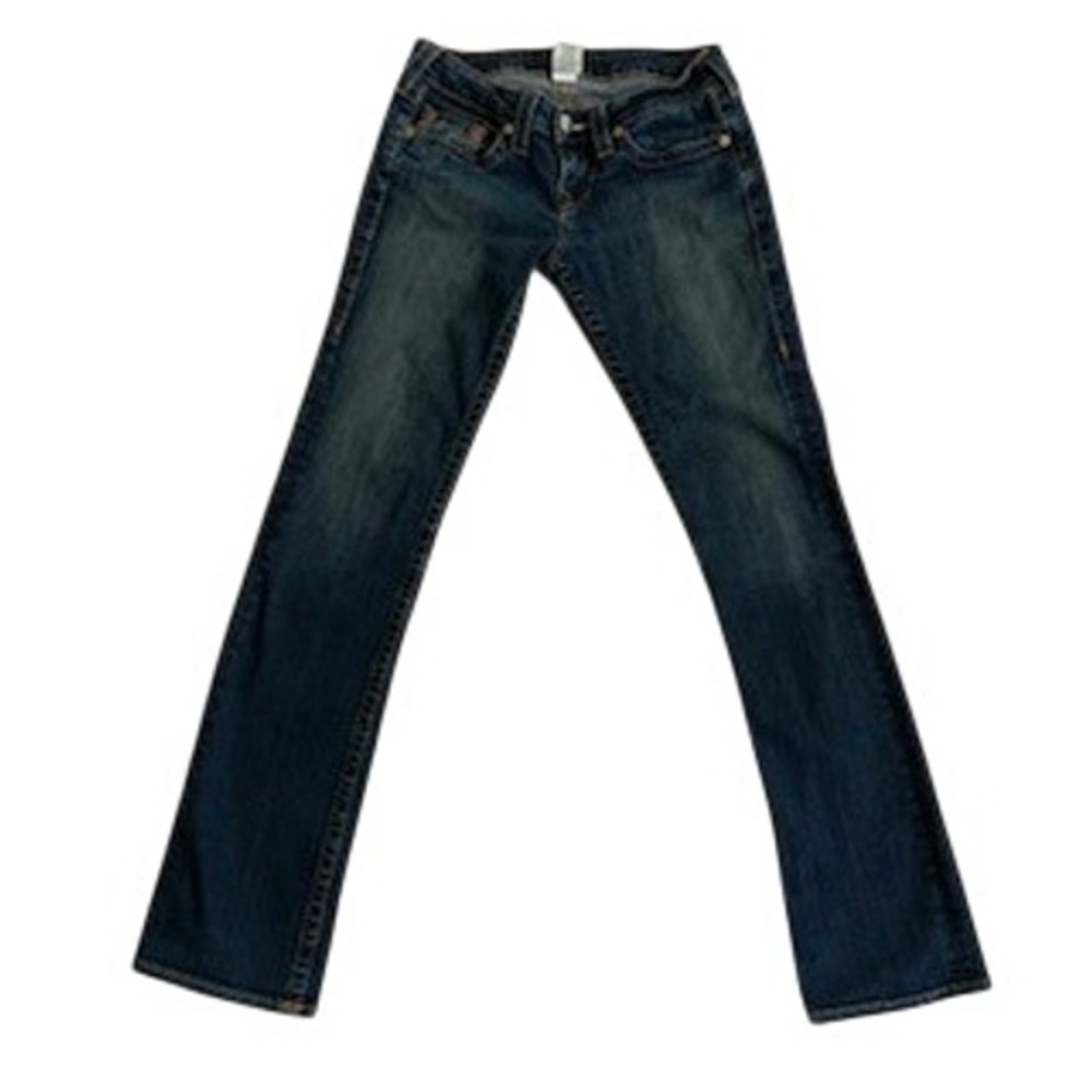 True Religion Johnny Low Rise Bootcut Jeans Dark Wash Denim Size 29 Made in USA